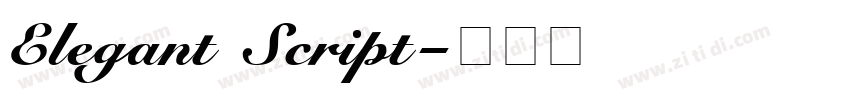 Elegant Script字体转换